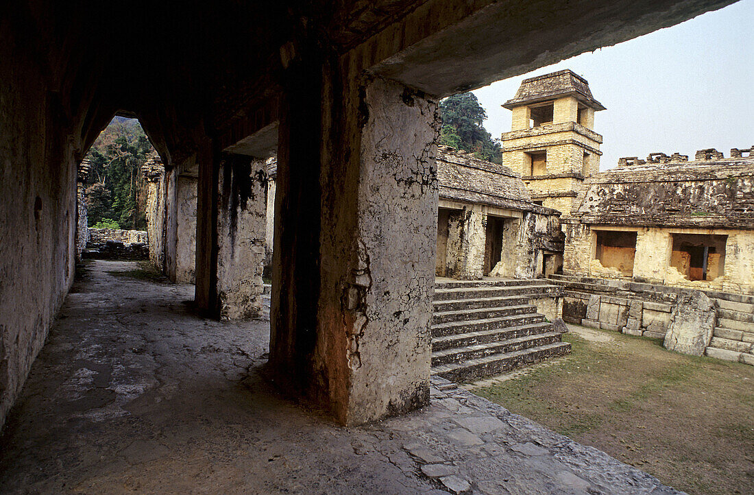 Palenque Maya archaeological site. Chiapas, Mexico