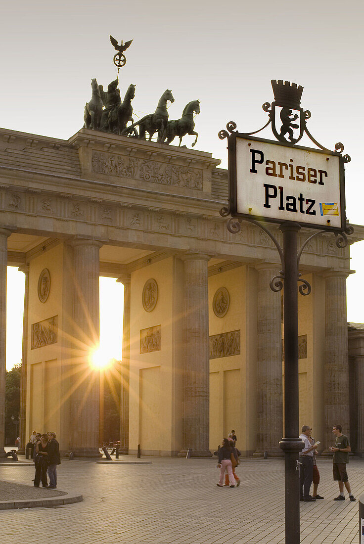Brandenburg Gate in Pariser Platz, Berlin. Germany