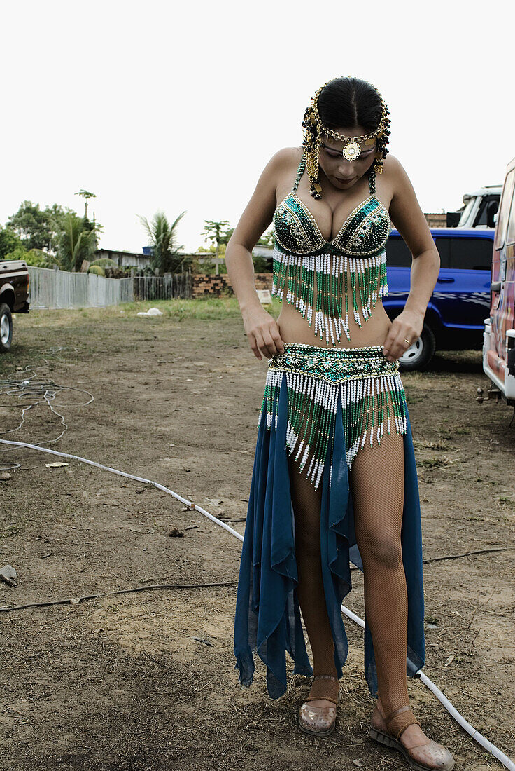Clara da Silva, dancer in Circo Portugal. Santarém. Amazonas. Brazil.