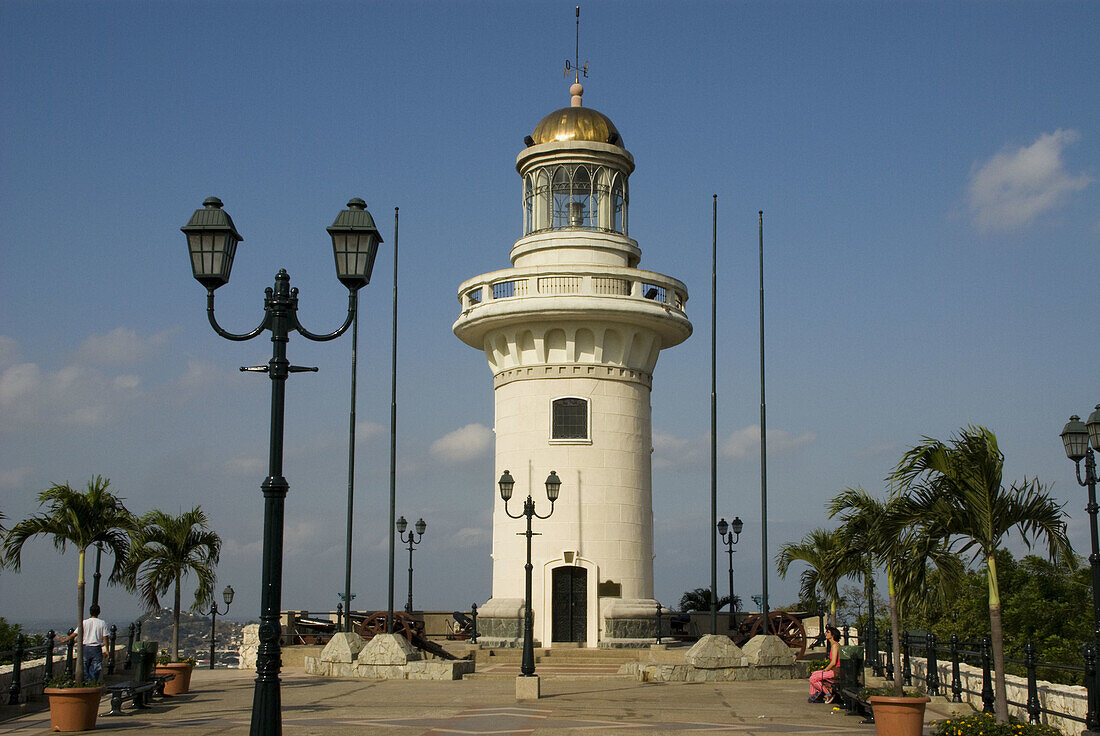 Ecuador. Guayaquil city. Santa Ana Hill. Lighthouse Hill and square of the honors.