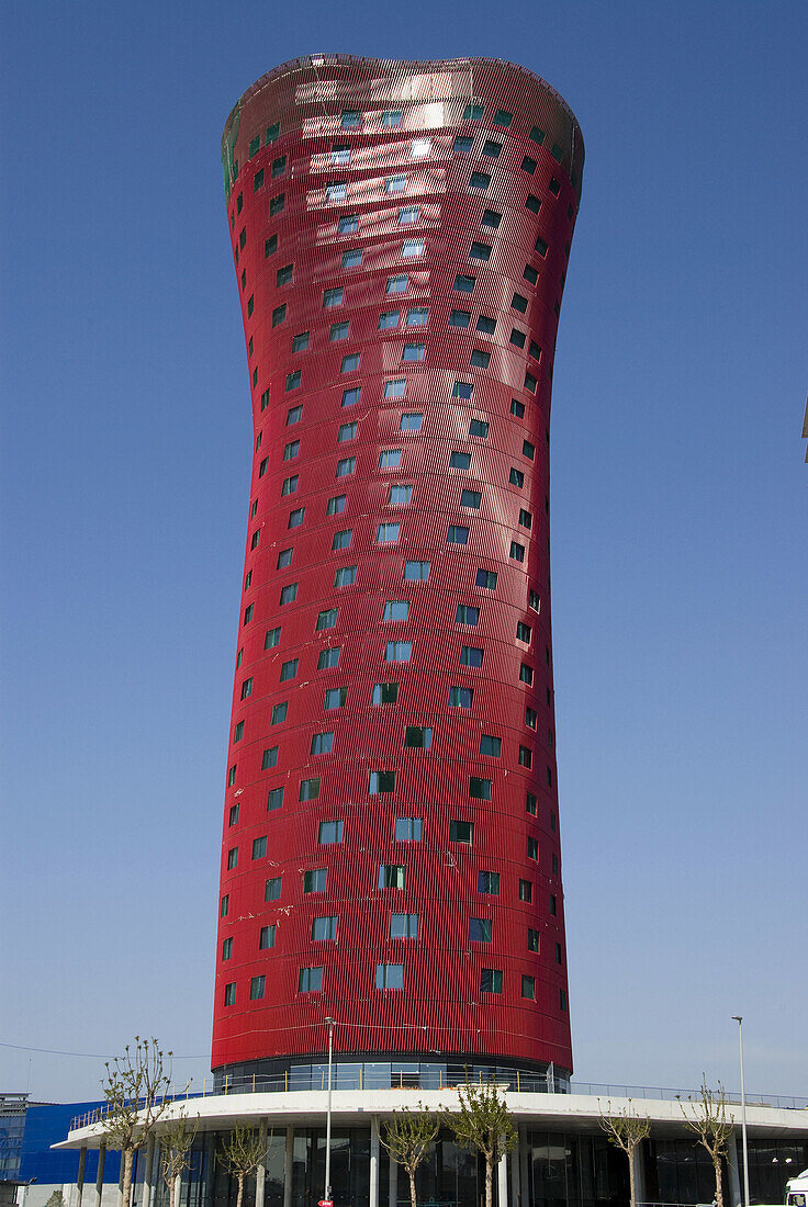 Spain  Barcelona  Towers designed by the architec Toyo Ito in te Europe square