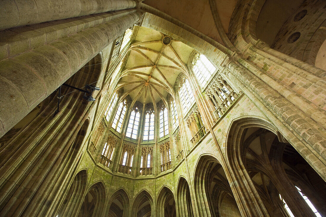 The apse of Abbey´s church. Mont Saint Michel. Normandy. France