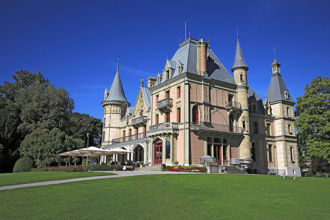 Chateau Schadau at Lake Thun,  canton Bern,  Thunersee,  Switzerland