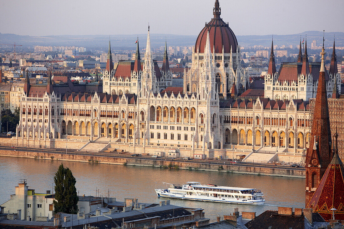 Parliament and Danube river, Budapest, Hungary