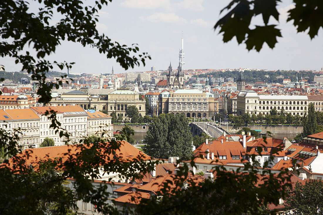 Prague as seen from Wallenstein Palace gardens, Mala Strana, Prague, Czech Republic
