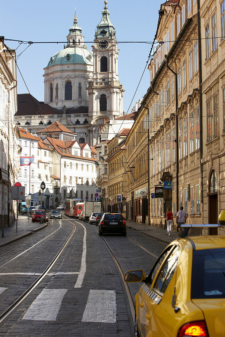 St.-Nikolaus-Kirche, Karmelitska-Straße, Mala Strana, Prag, Tschechische Republik