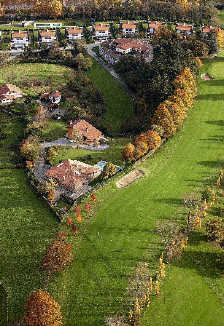 Golfplatz, Stadtentwicklung Jaizubia, Hondarribia, Guipuzcoa, Baskenland, Spanien