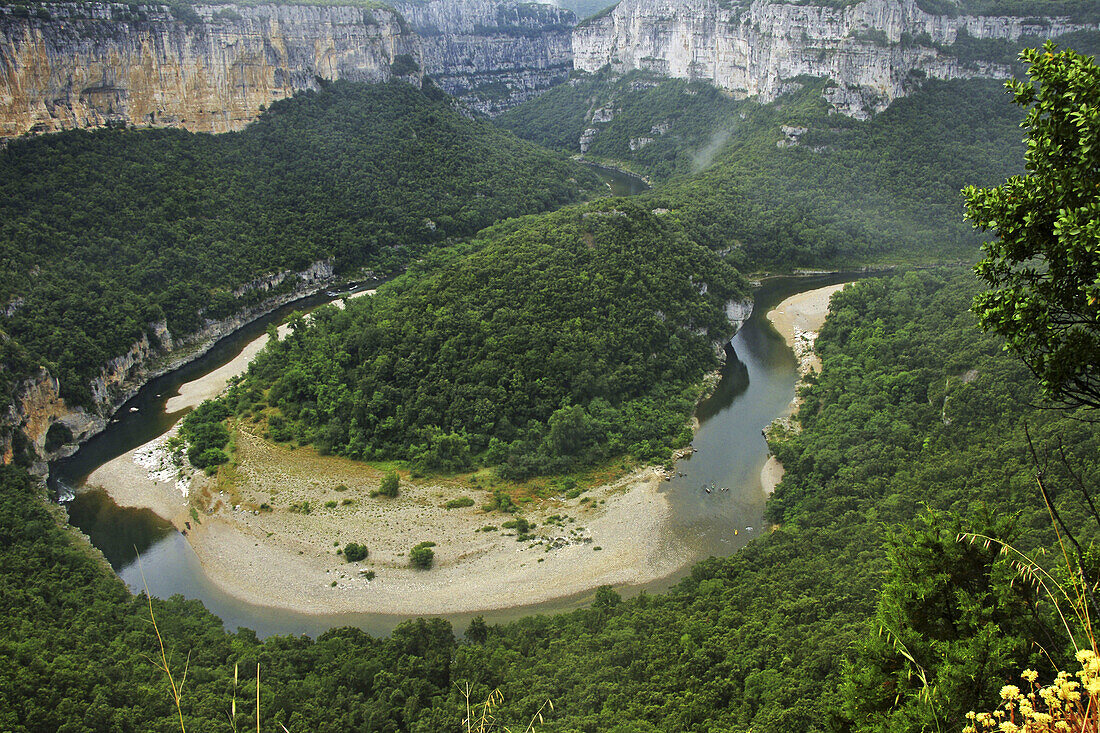 France. Ardéche. Gorges of the Ardéche river.