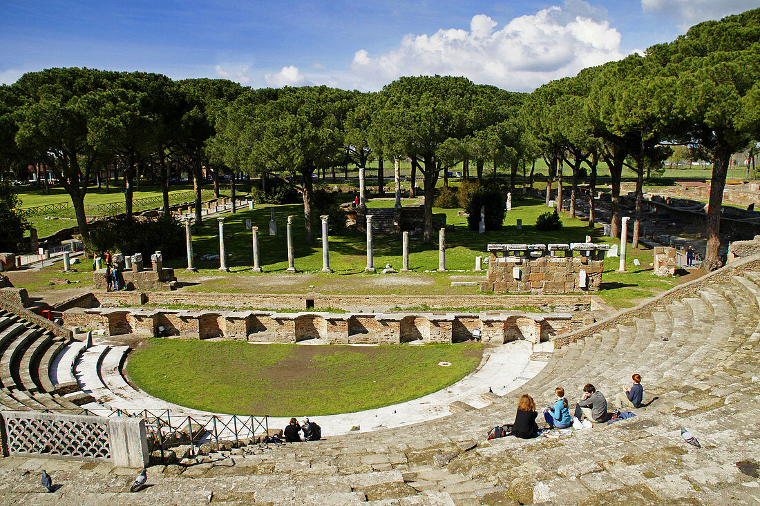 Italy. Rome. Ostia Antica. Roman theatre.