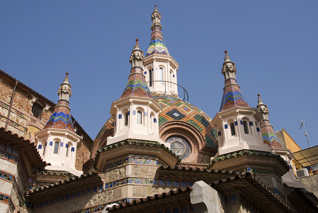 Art nouveau church of Sant Roma, Lloret de Mar. Girona province, Catalonia, Spain