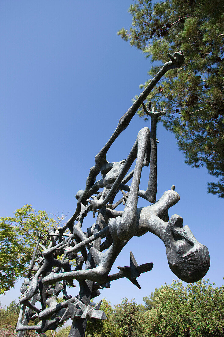 Torah memorial sculpture yad vashem holocaust museum jerusalem. Israel.