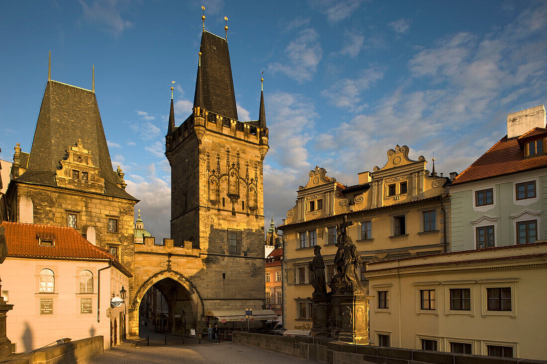 Mala strana tower king charles iv bridge. Prague. Czech Republic.