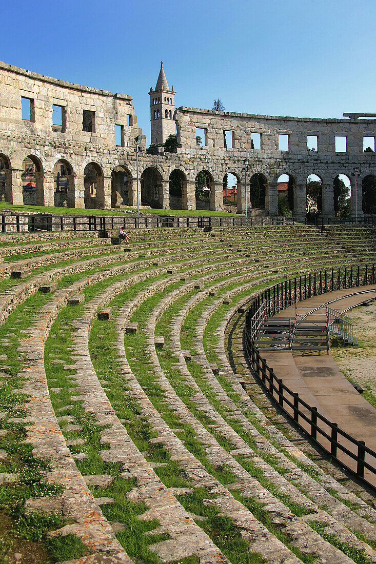 Arena Roman amphitheater, Pula. Istrian peninsula, Croatia