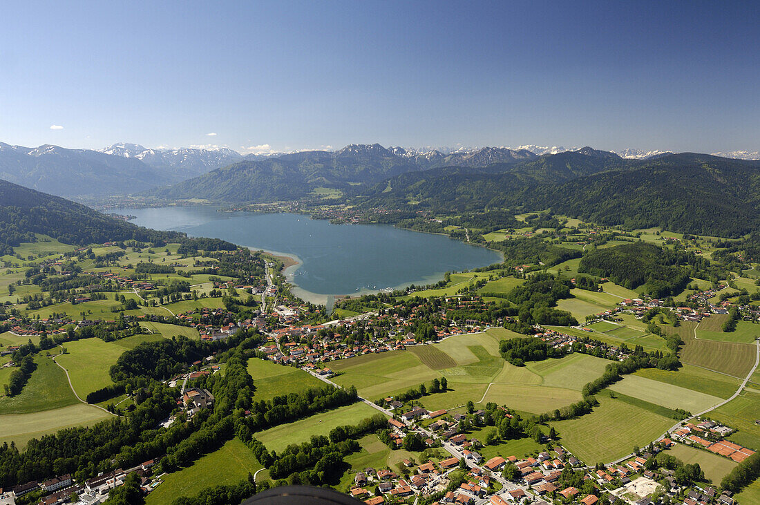 Aerial shot of Gmund am Tegernsee, Bavaria, Germany
