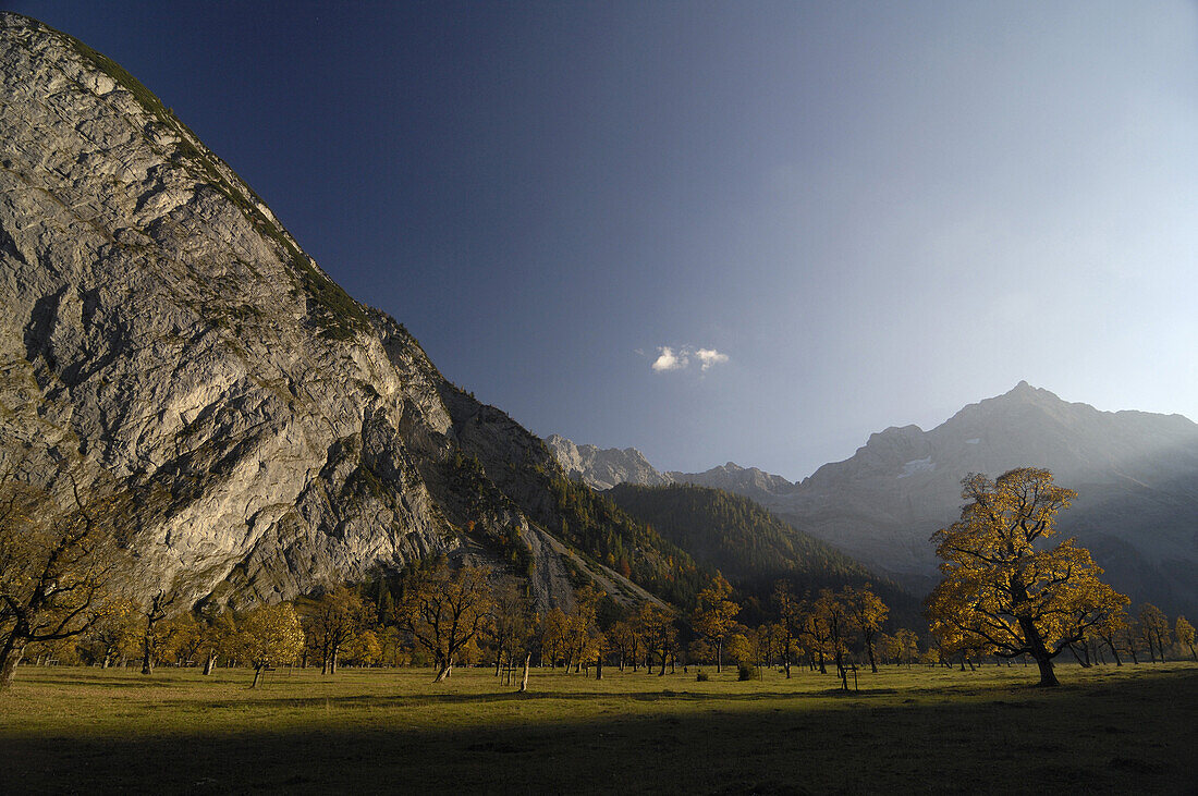 Grosser Ahornboden in autumn, Karwendel range, Tyrol, Austria