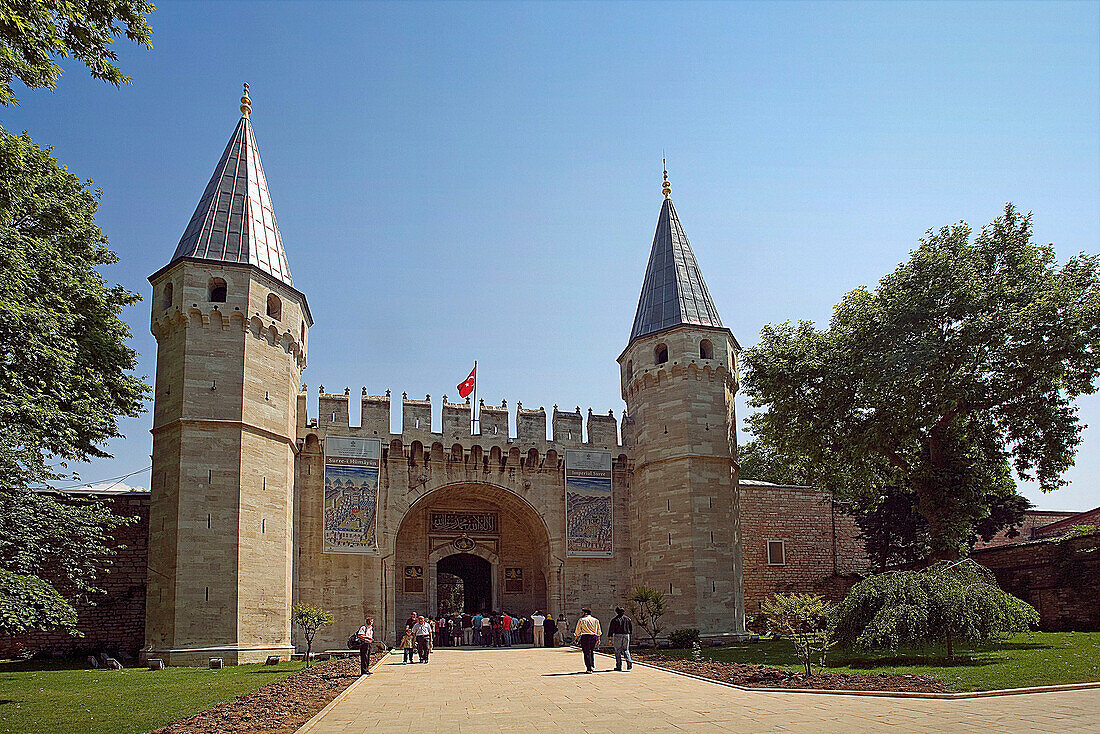 Entrance to Topkapi Palace Museum,  Istanbul,  Turkey