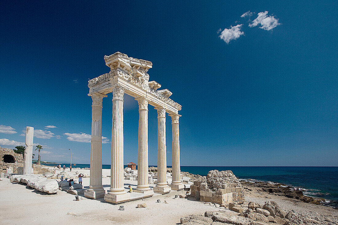 Temple of Apollo,  ruins of Side,  Mediterranean coast,  Turkey