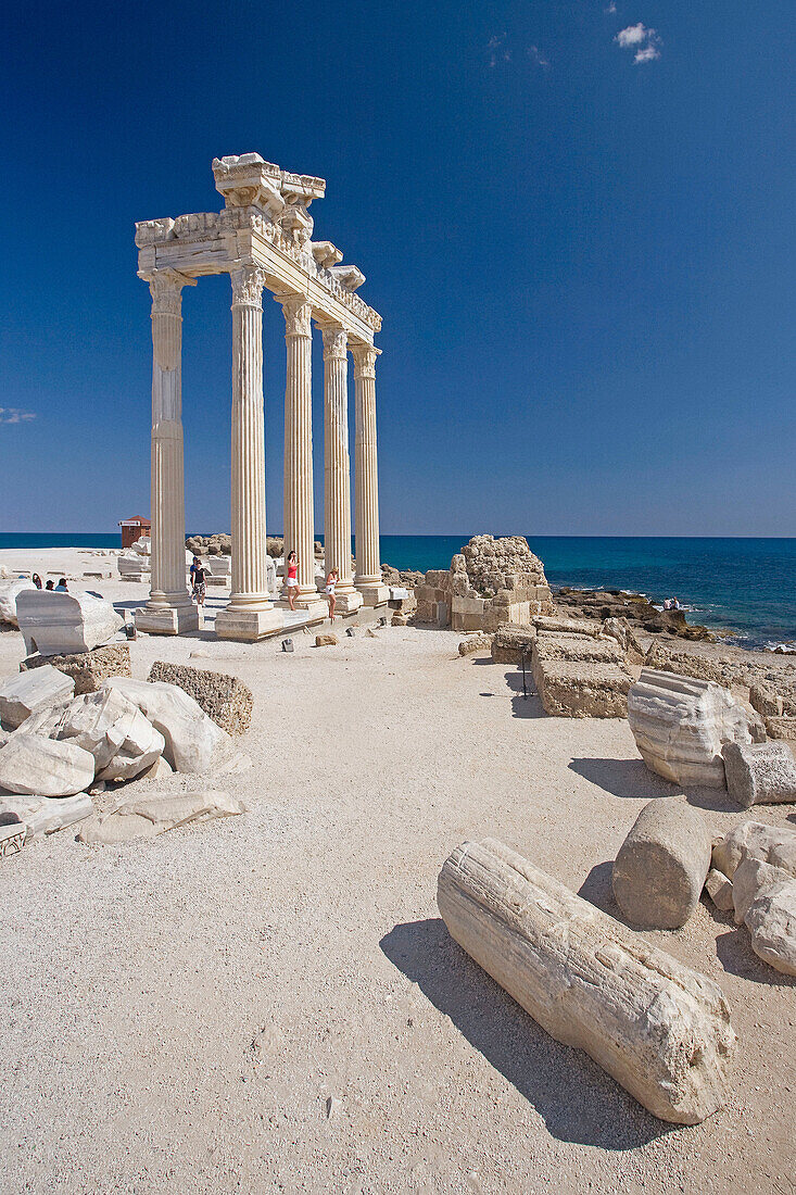 Temple of Apolo,  ruins of Side,  Mediterranean coast,  Turkey