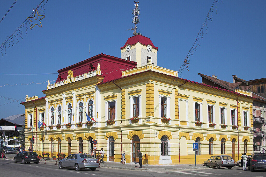 Town Hall, Gura Humorului, Southern Bucovina, Moldavia, Romania