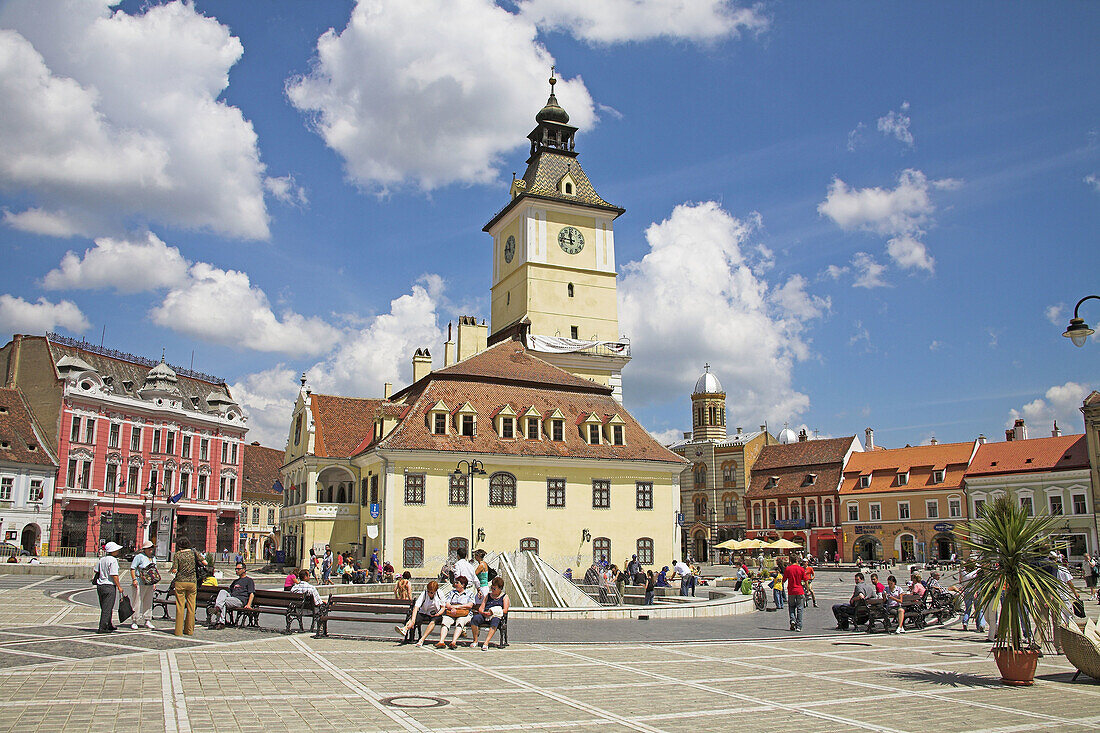 Old Town Hall now History Museum, Piata Sfatului, Main town square, Brasov, Transylvania, Romania