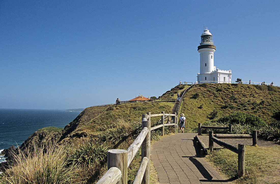 Cliff walk and lighthouse, Byron Bay, Cape Byron, New South Wales, Australia