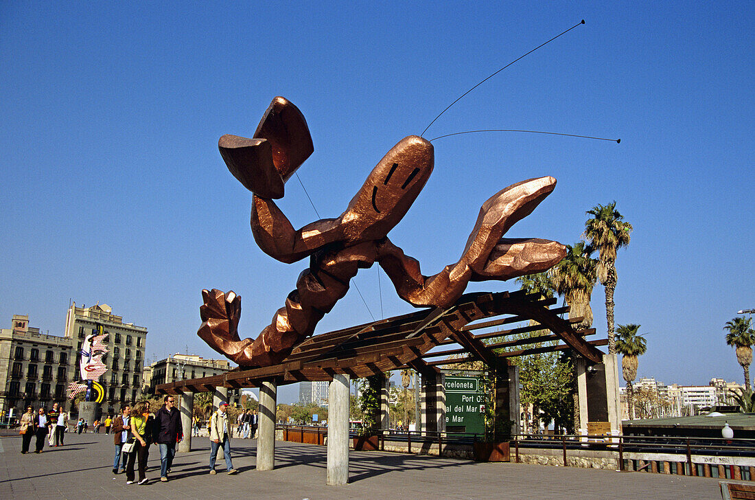 Lobster sculpture, Passeig de Colom, Barcelona, Spain