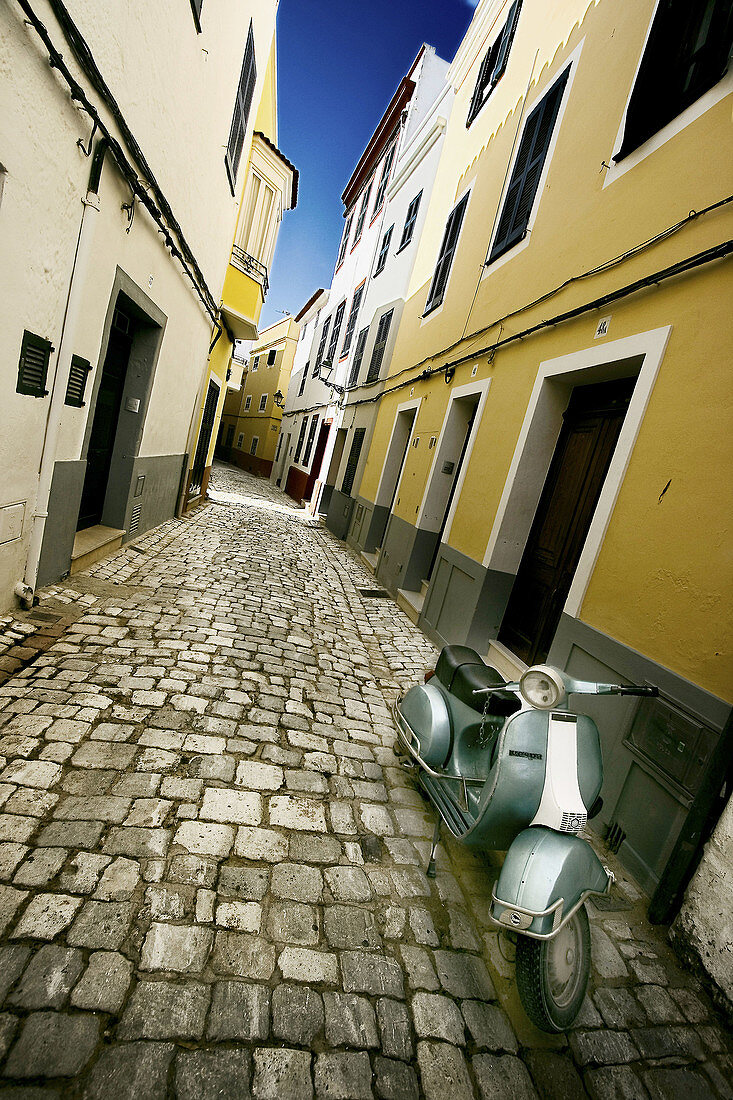 Street, Ciutadella. Minorca, Balearic Islands, Spain