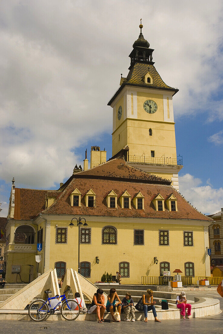 Council house at Piata Sfatului square in Brasov, Transylvania, Romania