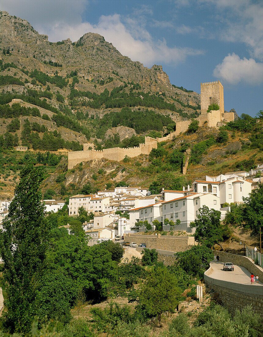 View of town and mountains, Cazorla, Andalucia, Spain