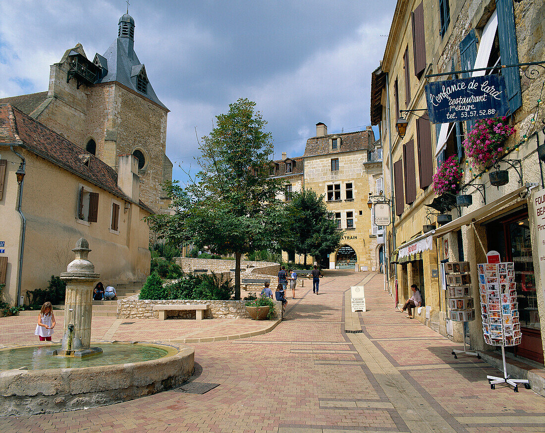 Street scene, Bergerac, The Dordogne, France