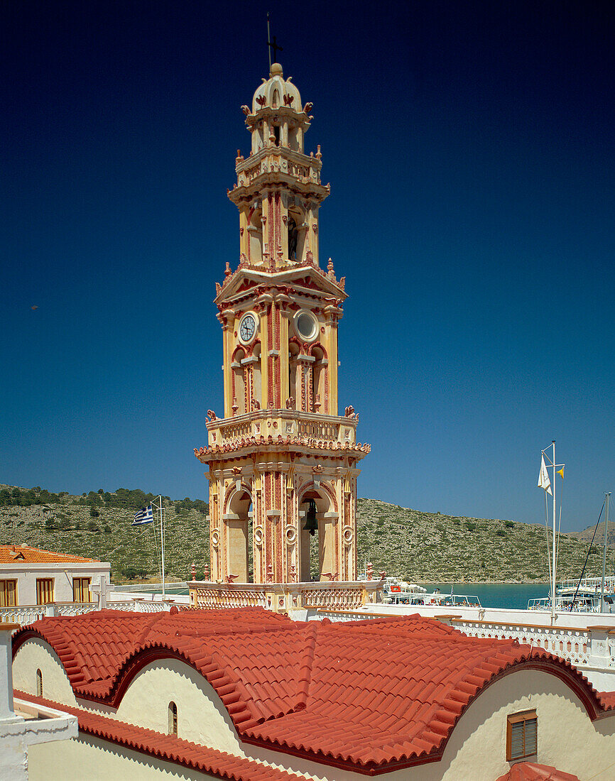 Church Tower, Panormitis, Symi Island, Greek Islands