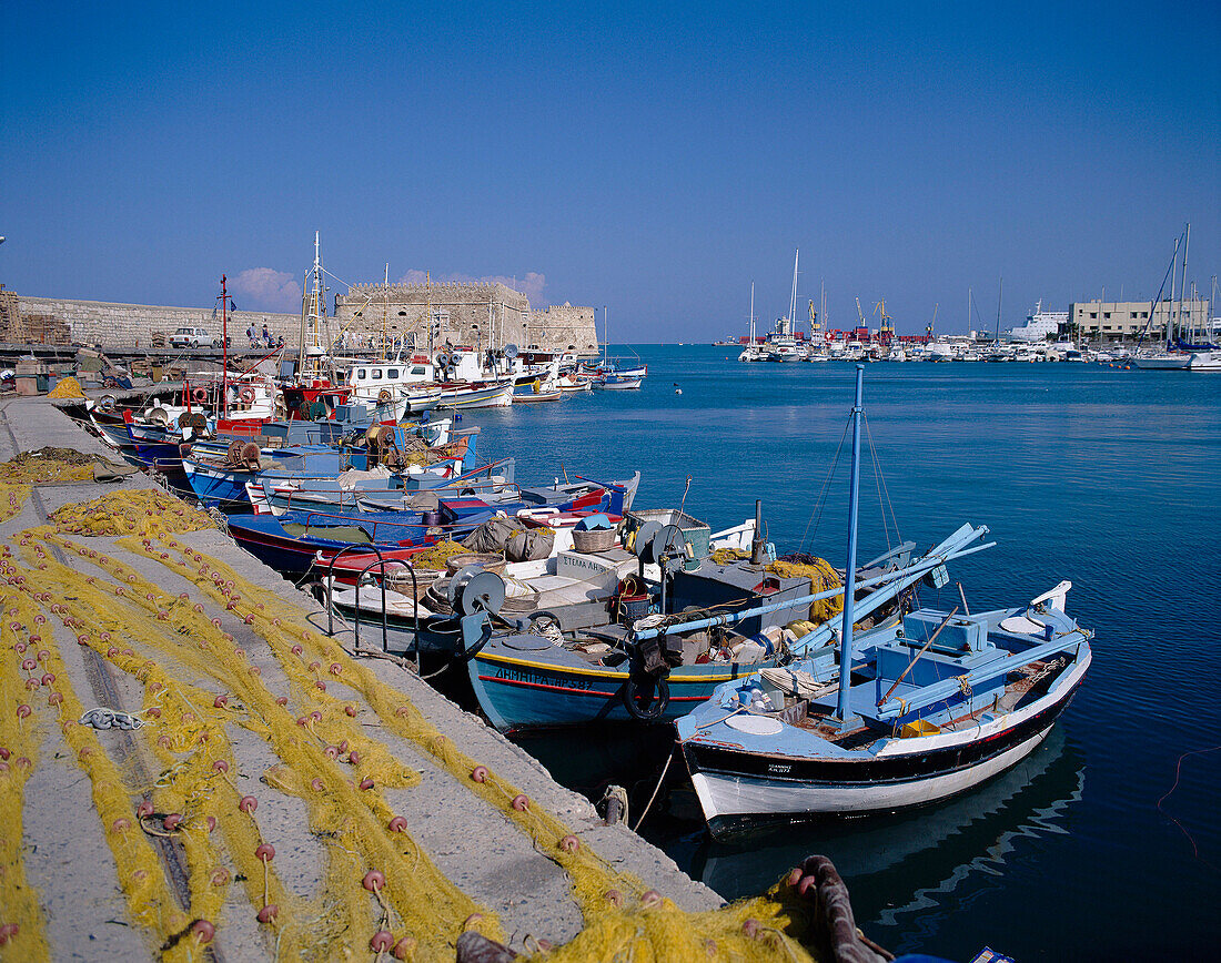 Harbour with Boats, Irakleion, Crete, Greek Islands