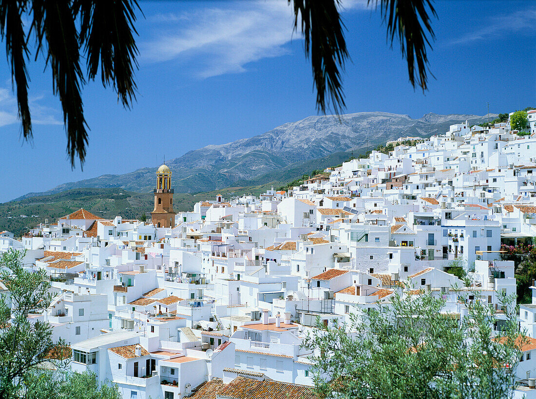 View over Pueblo Blanco, Competa, Andalucia, Spain