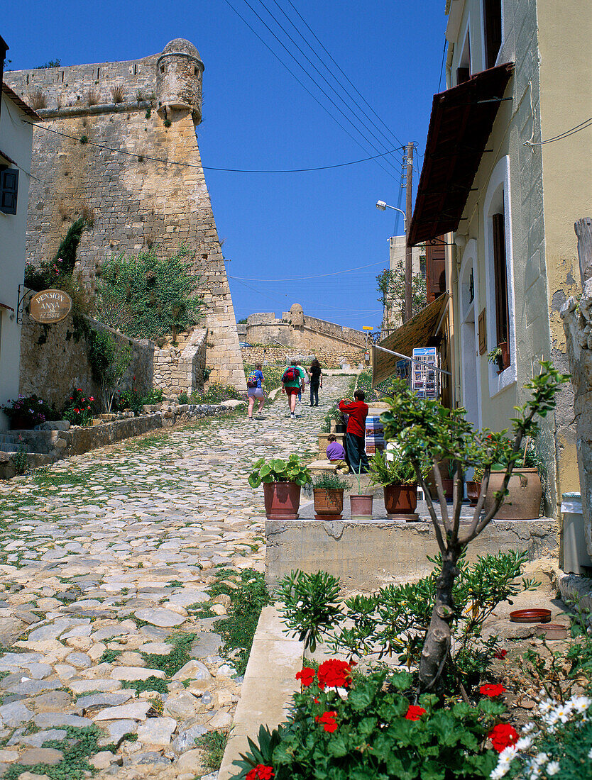 Street Scene up to Fortress, Rethymnon, Crete, Greek Islands