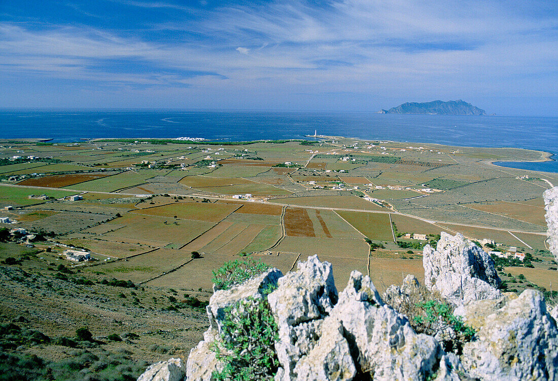 View from Fereglione, Levanzo, Sicily, Egadi Islands, Italy