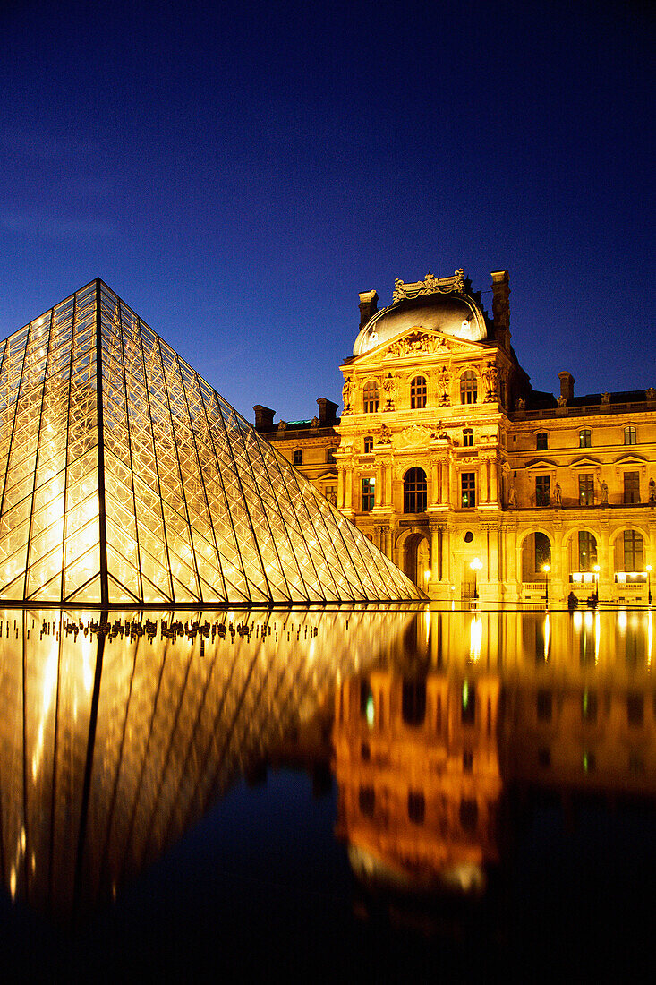 The Louvre & Pyramid, Paris, France