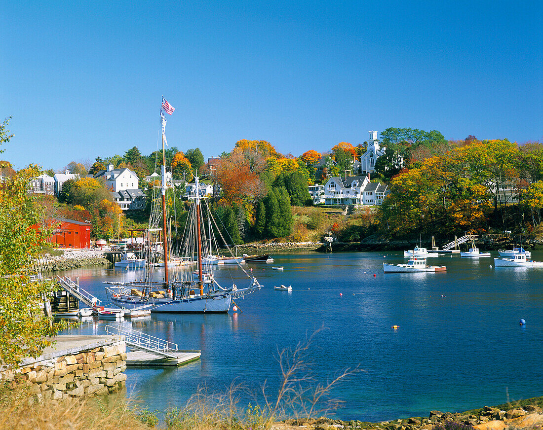 Rockport Harbour, Rockport, Maine, Usa