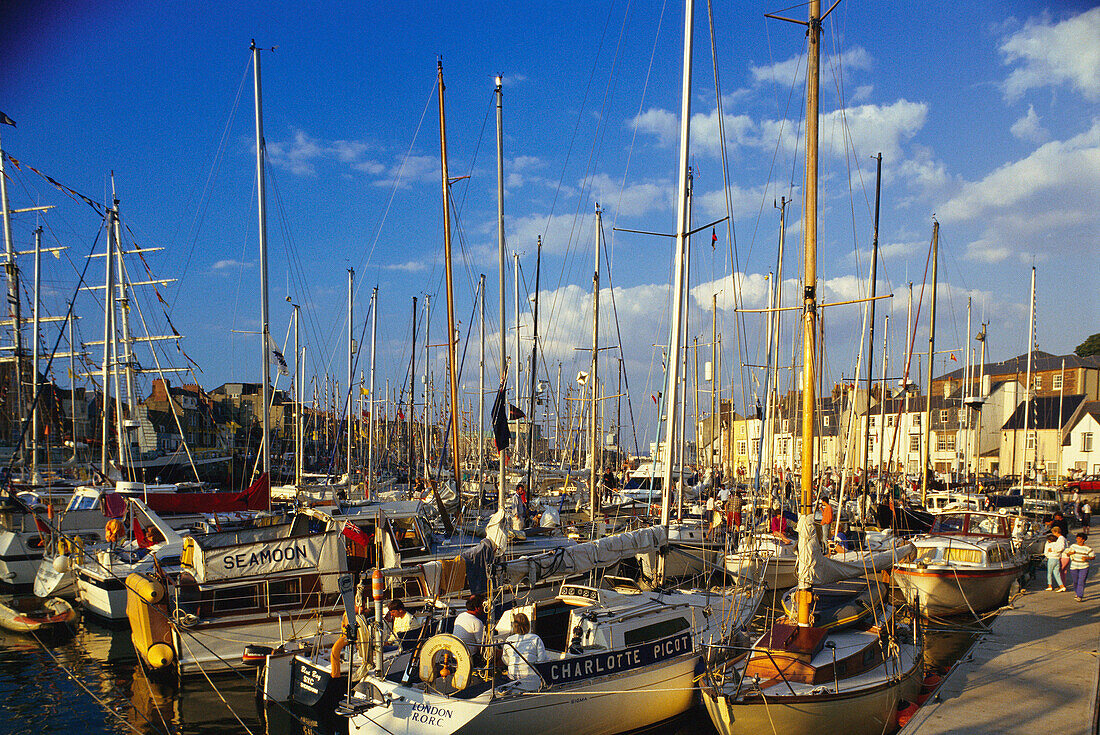 Harbour Scene, Weymouth, Dorset, UK, England