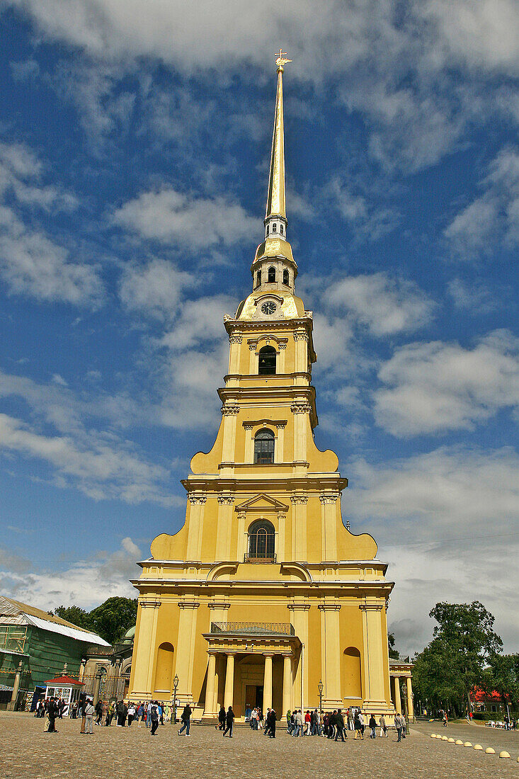 Peter and Paul Cathedral in Peter and Paul Fortress. Saint Petersburg. Russia