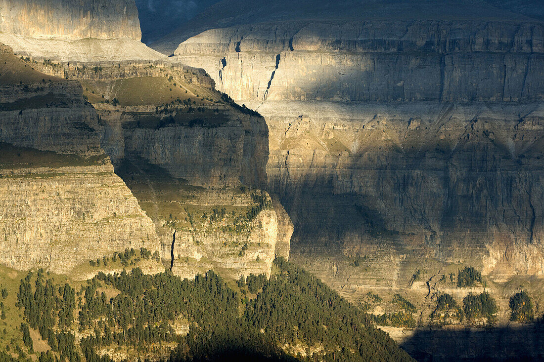 Limestone canyons, Ordesa National Park, Pyrenees Mountains, Spain