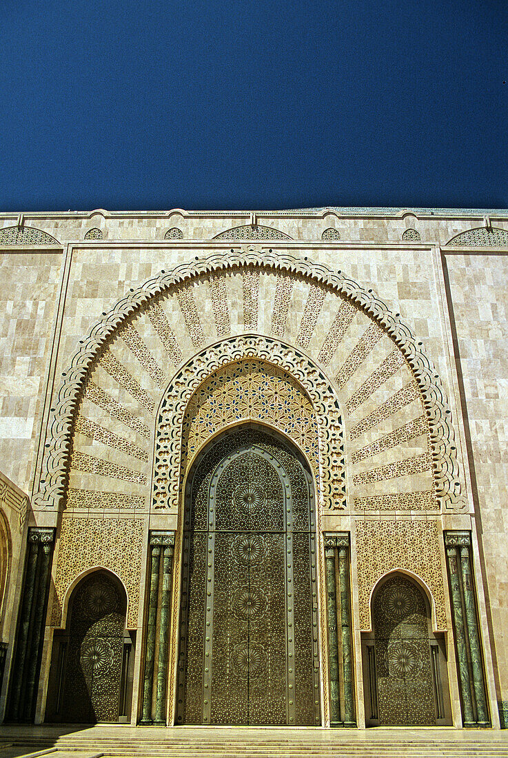 Morocco, Casablanca, Hassan II Mosque, doorway