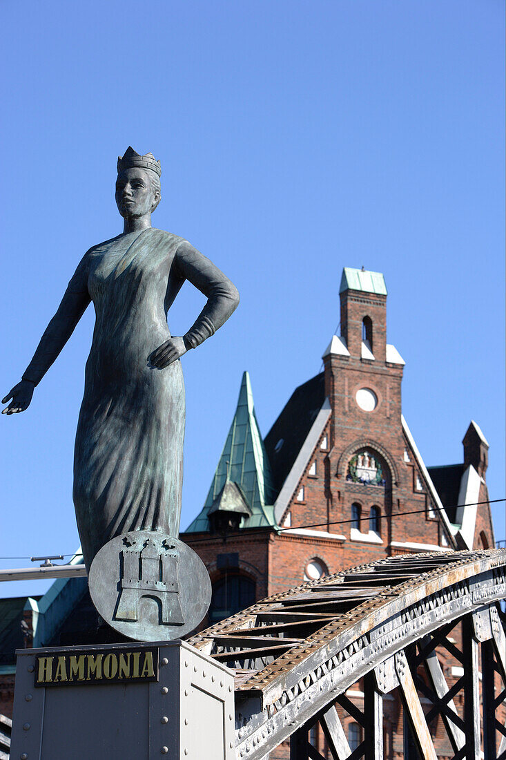 Brook's bridge to Speicherstadt (warehouse district), Hamburg, Germany