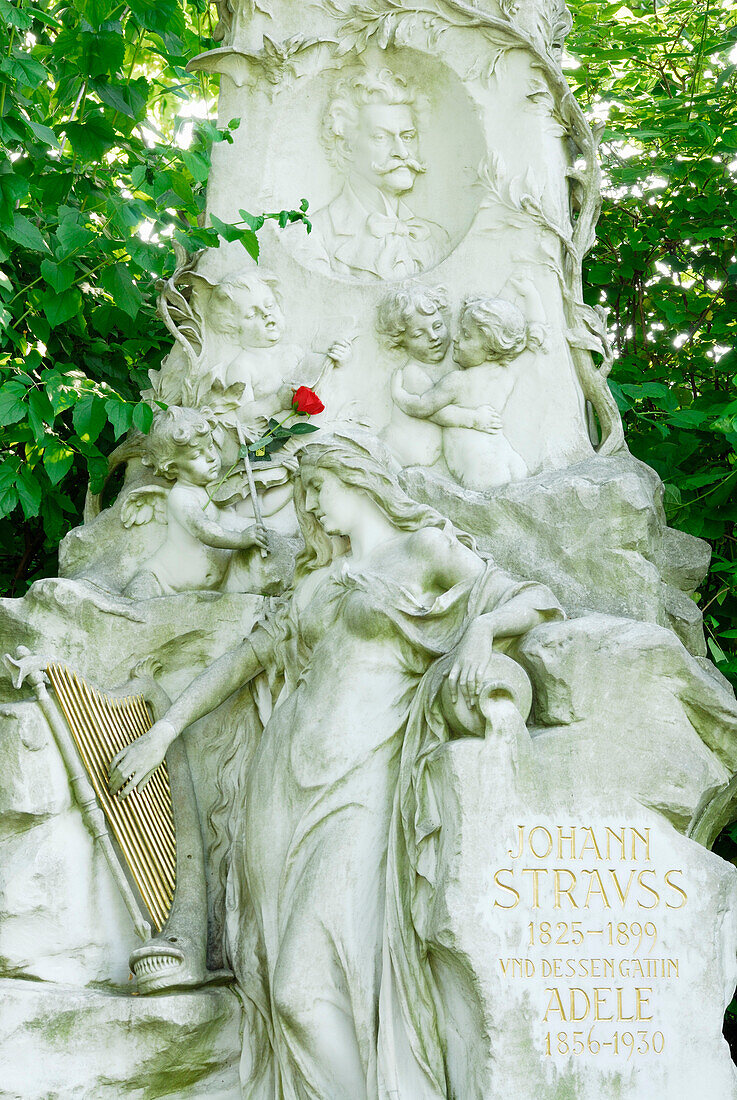 Grabmal von Johann Strauss, Zentralfriedhof, Wien, Österreich