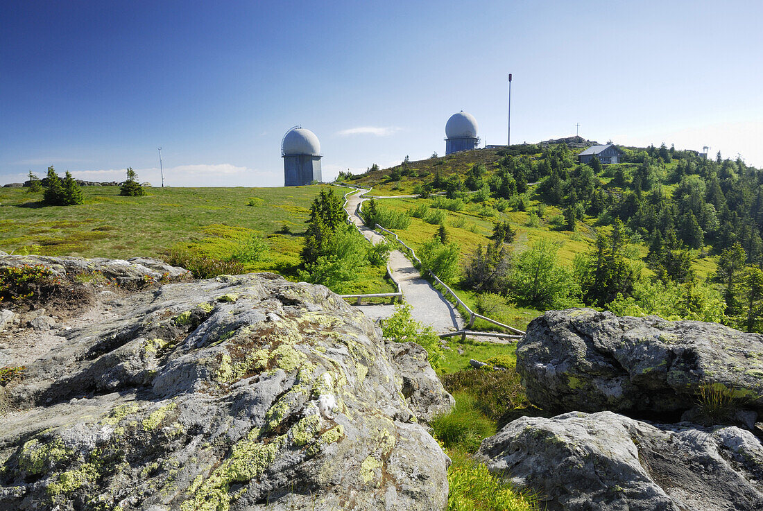 Wanderweg zum Gipfel, Großer Arber, Nationalpark Bayerischer Wald, Niederbayern, Bayern, Deutschland