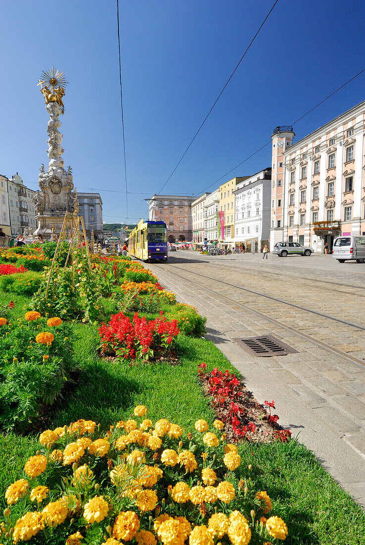Tramway at main square, Linz, Upper Austria, Austria