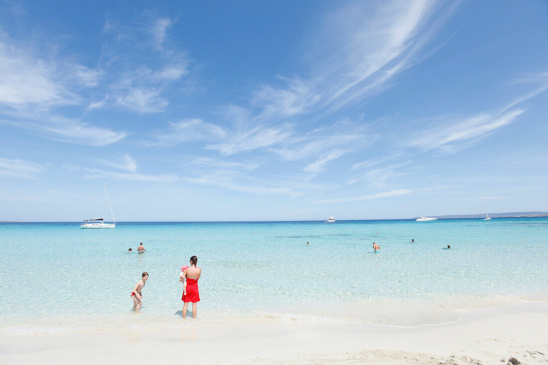 Strand Llevant, Formentera, Balearen, Spanien