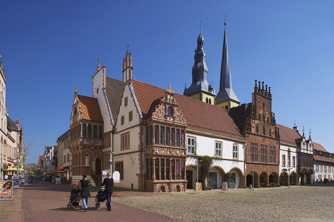 Markt mit Rathaus, Lemgo, Nordrhein-Westfalen, Deutschland