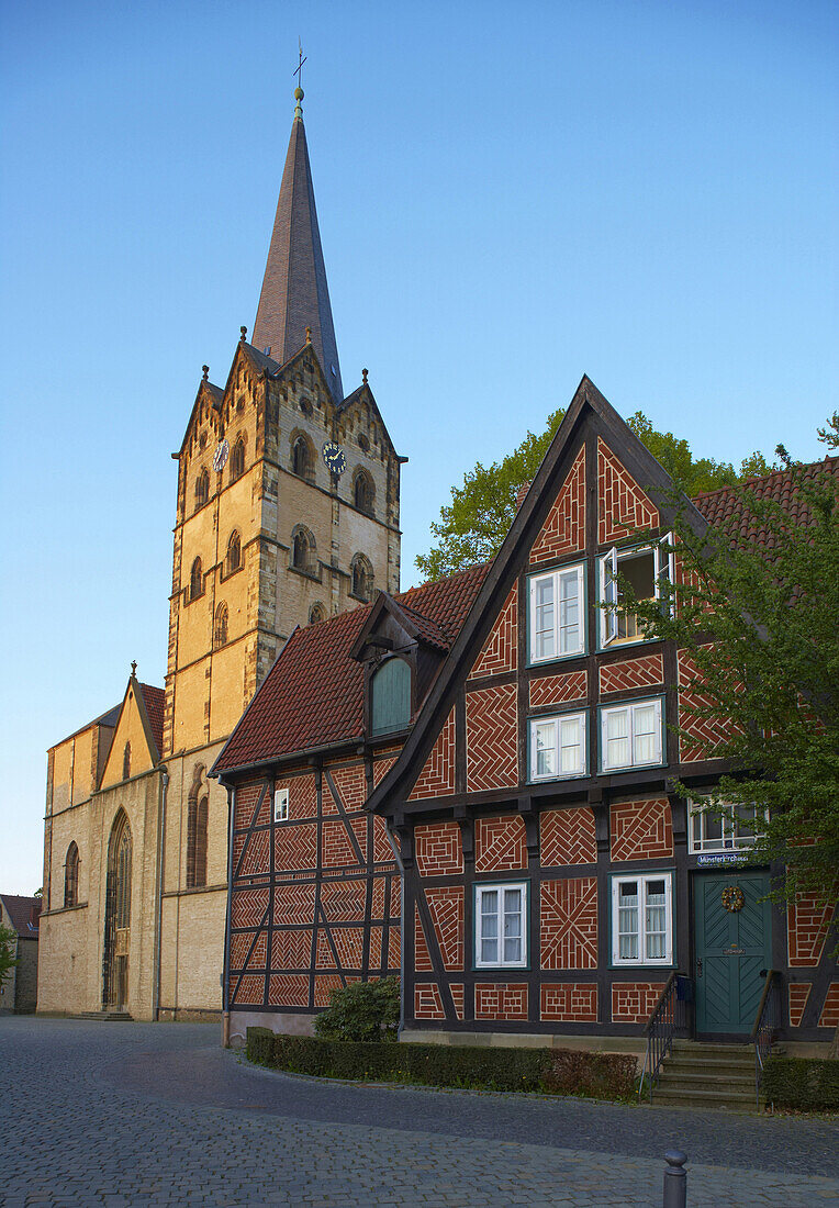 Münsterkirche und Kantorhaus, Herford, Nordrhein-Westfalen, Deutschland