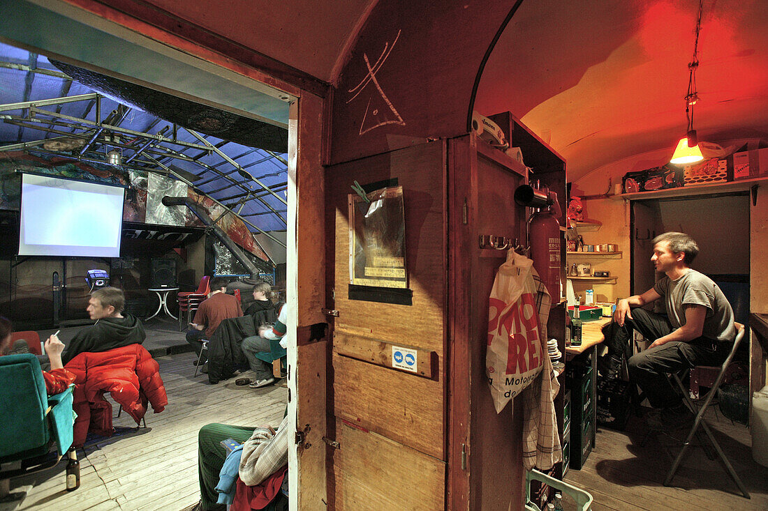 Lohmühle, alternative settlement of wagons, which is now 15 years old. Berlin, Germany