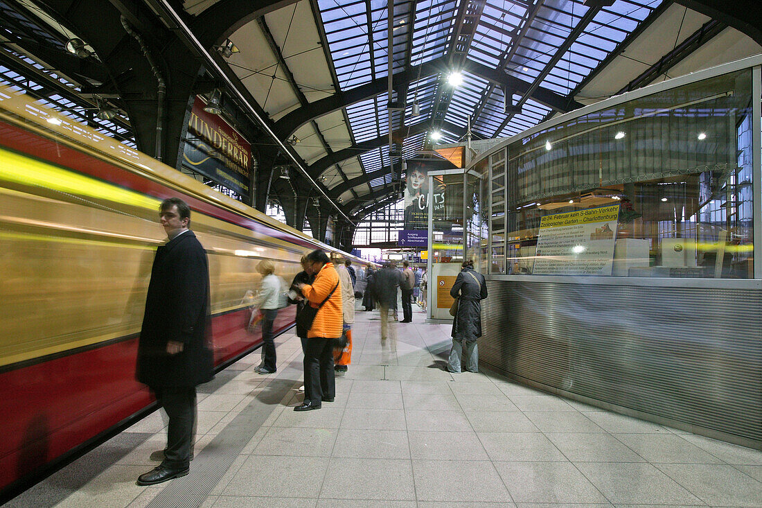 S-Bahn train in Friedrichstraße station, Berlin